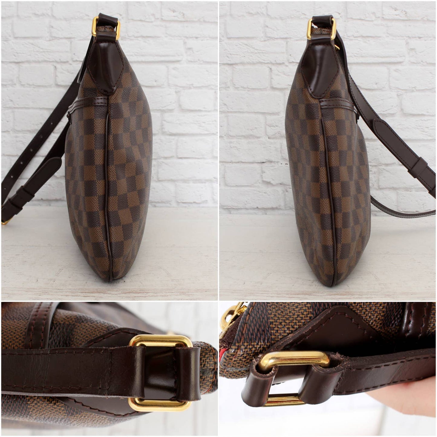 Louis Vuitton Bloomsbury PM Crossbody Damier Ebene Brown Leather Purse