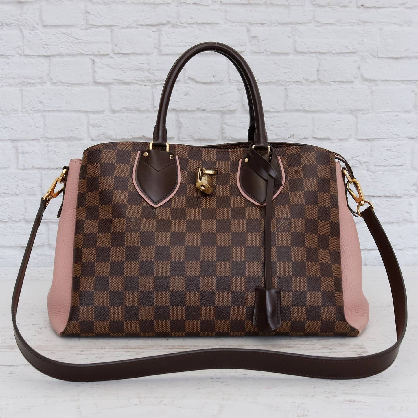 Louis Vuitton Normandy Magnolia Damier Ebene Satchel Shoulder Bag Zip