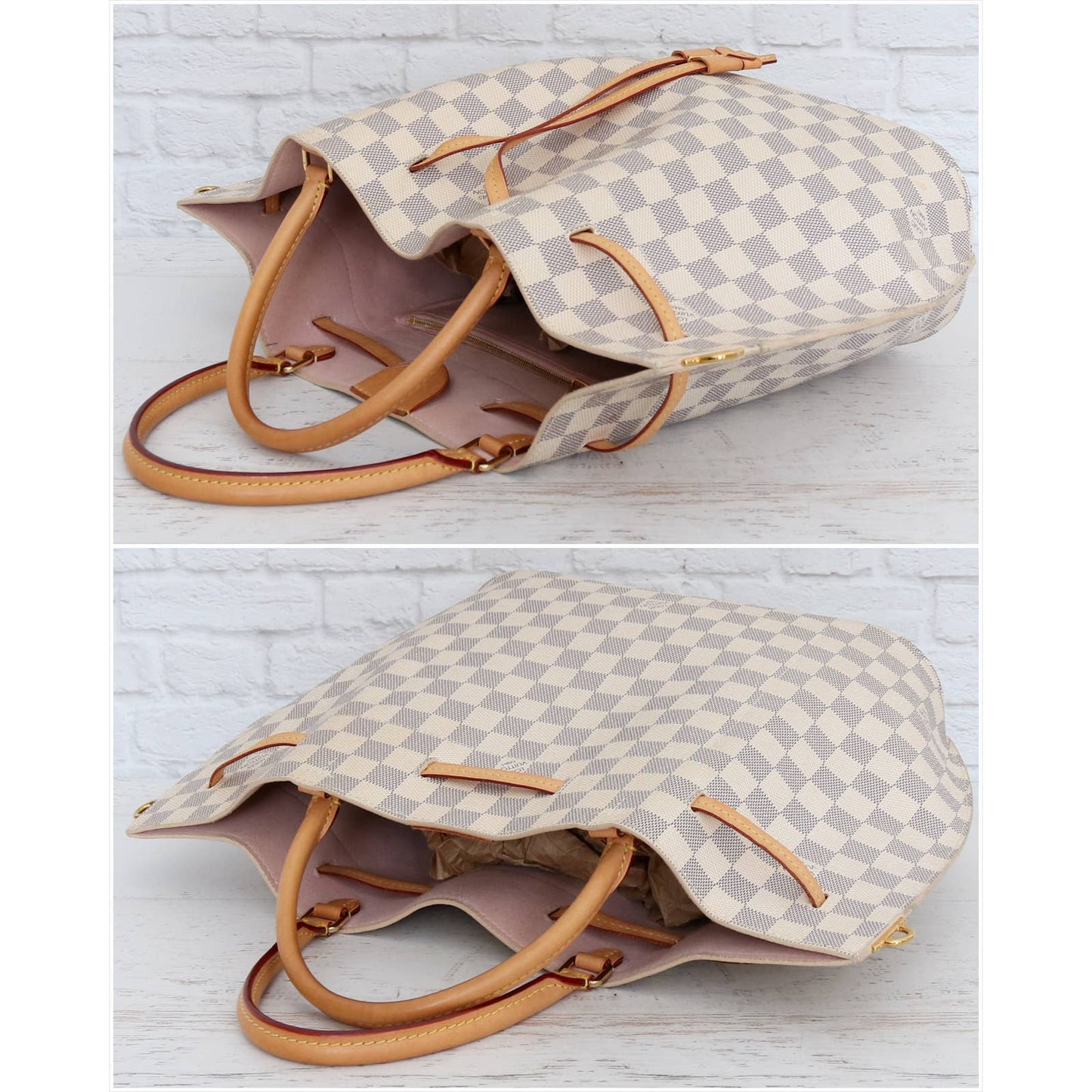 Louis Vuitton Girolata Damier Azur Bucket Shoulder Bag Dust Bag & Box