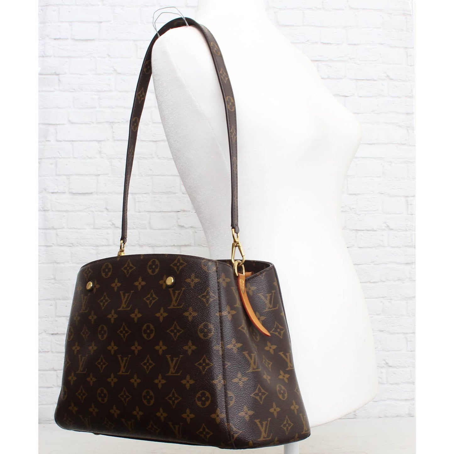 Louis Vuitton Montaigne MM Monogram Shoulder Bag Satchel Purse Strap