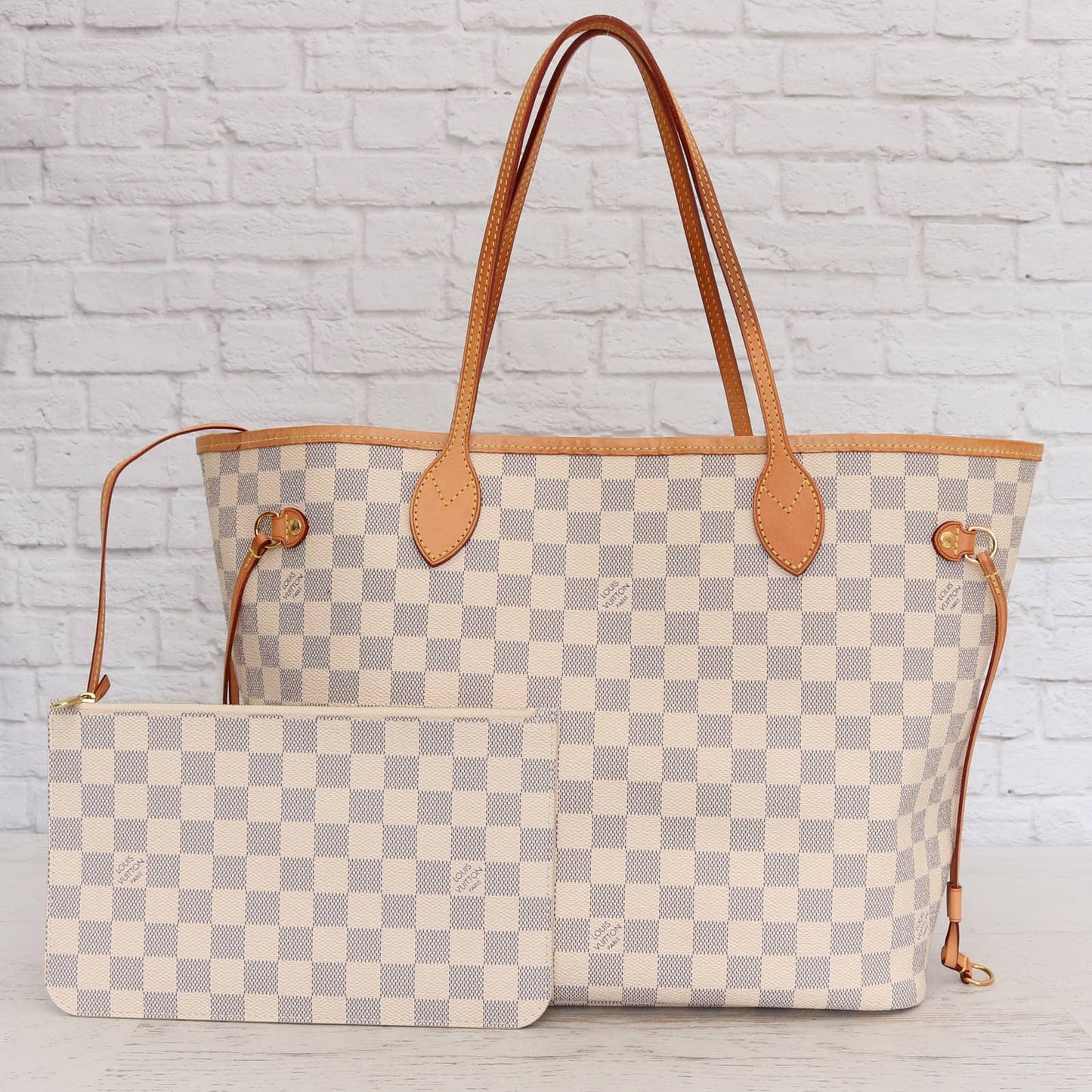 Louis Vuitton Neverfull MM with Pouch Damier Azur