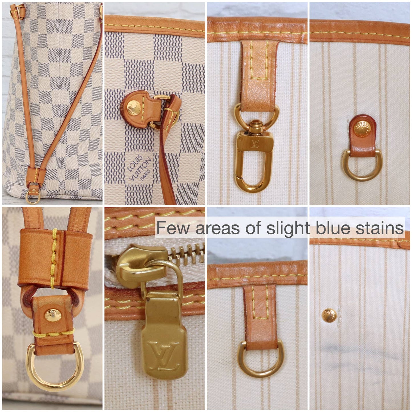 Louis Vuitton Neverfull MM Damier Azur Tote