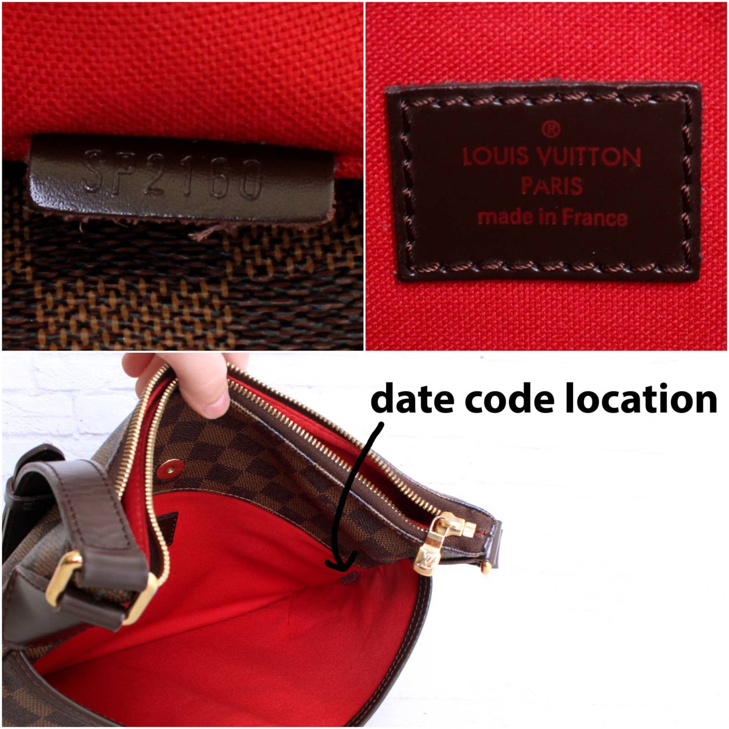 Louis Vuitton Bloomsbury PM Crossbody Damier Ebene Brown Leather Purse