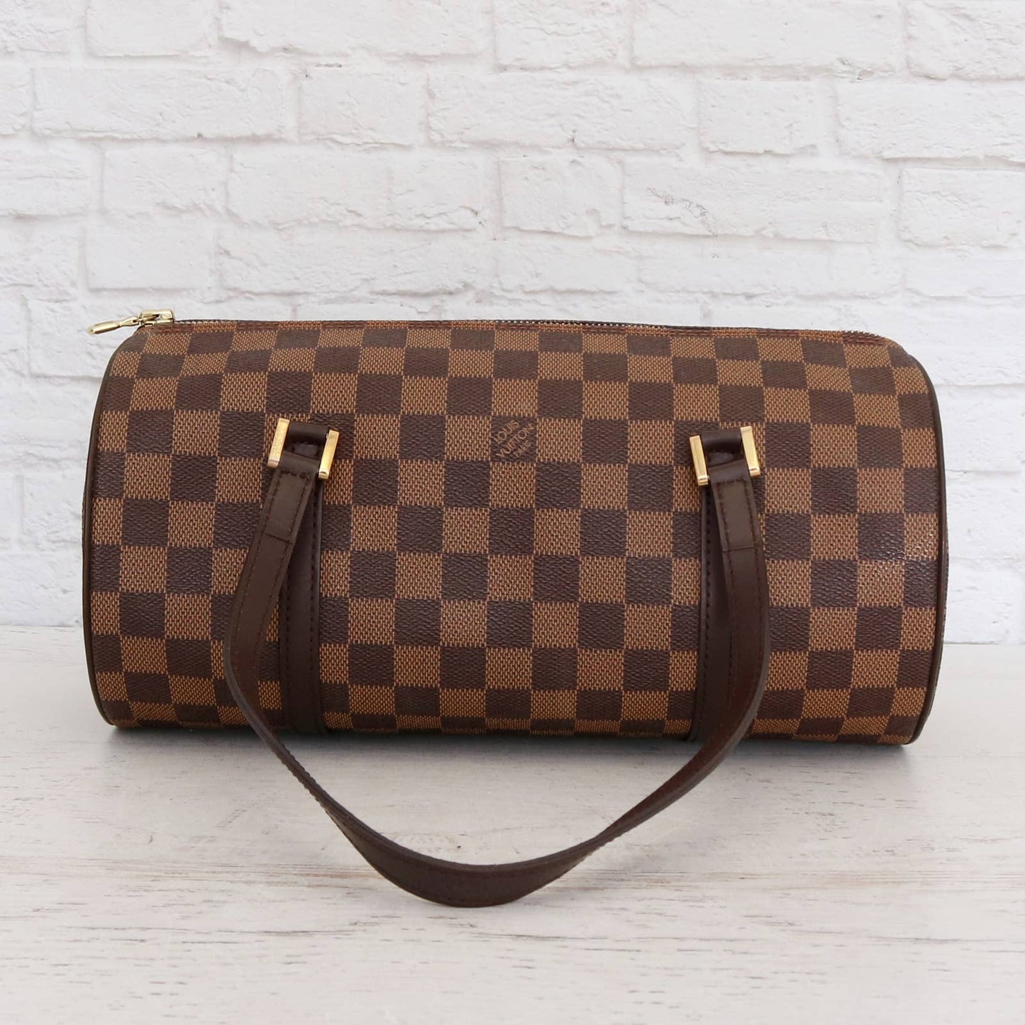 Louis Vuitton Papillon 30 Damier Ebene Satchel Purse