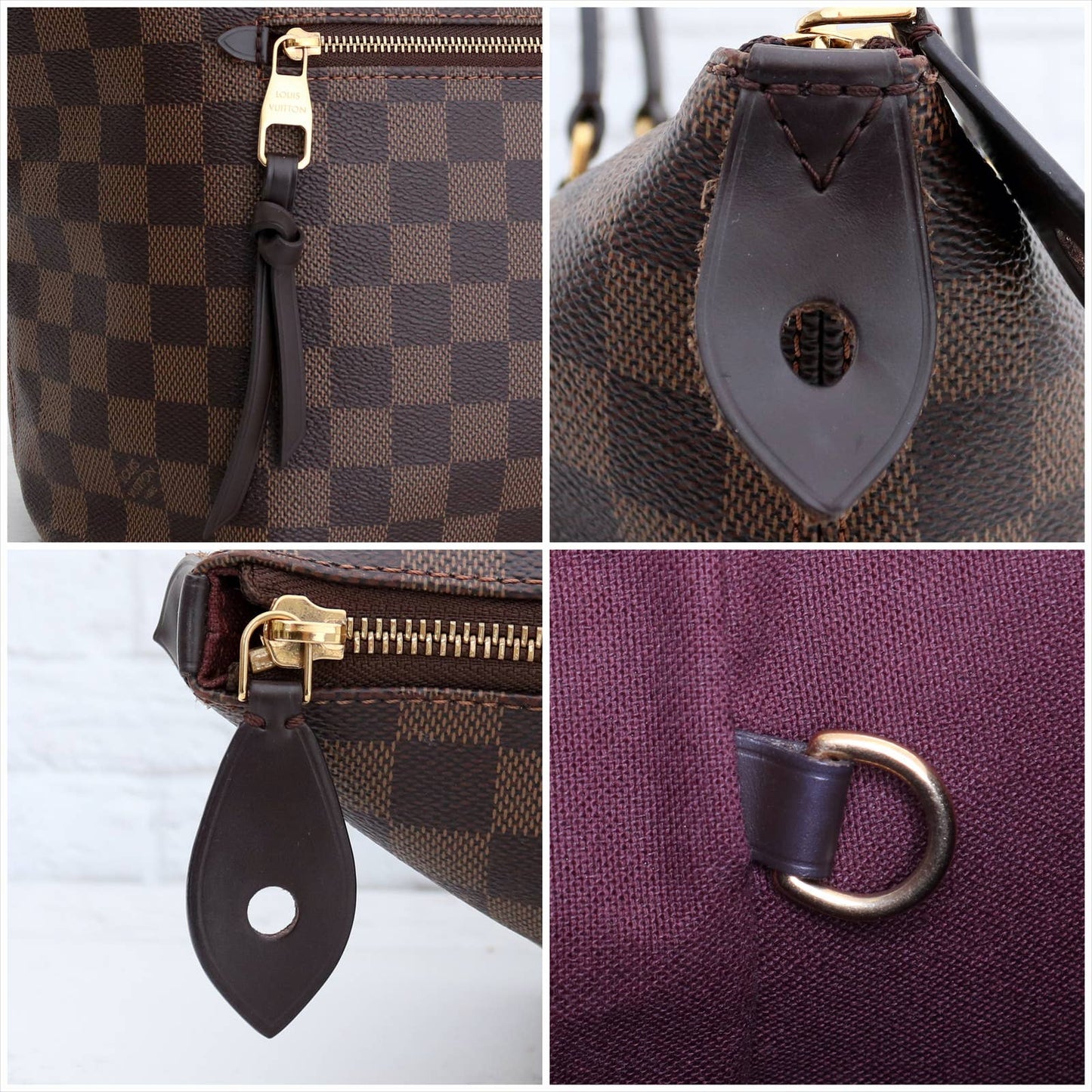 Louis Vuitton Iena MM Tote Damier Ebene Shoulder Bag