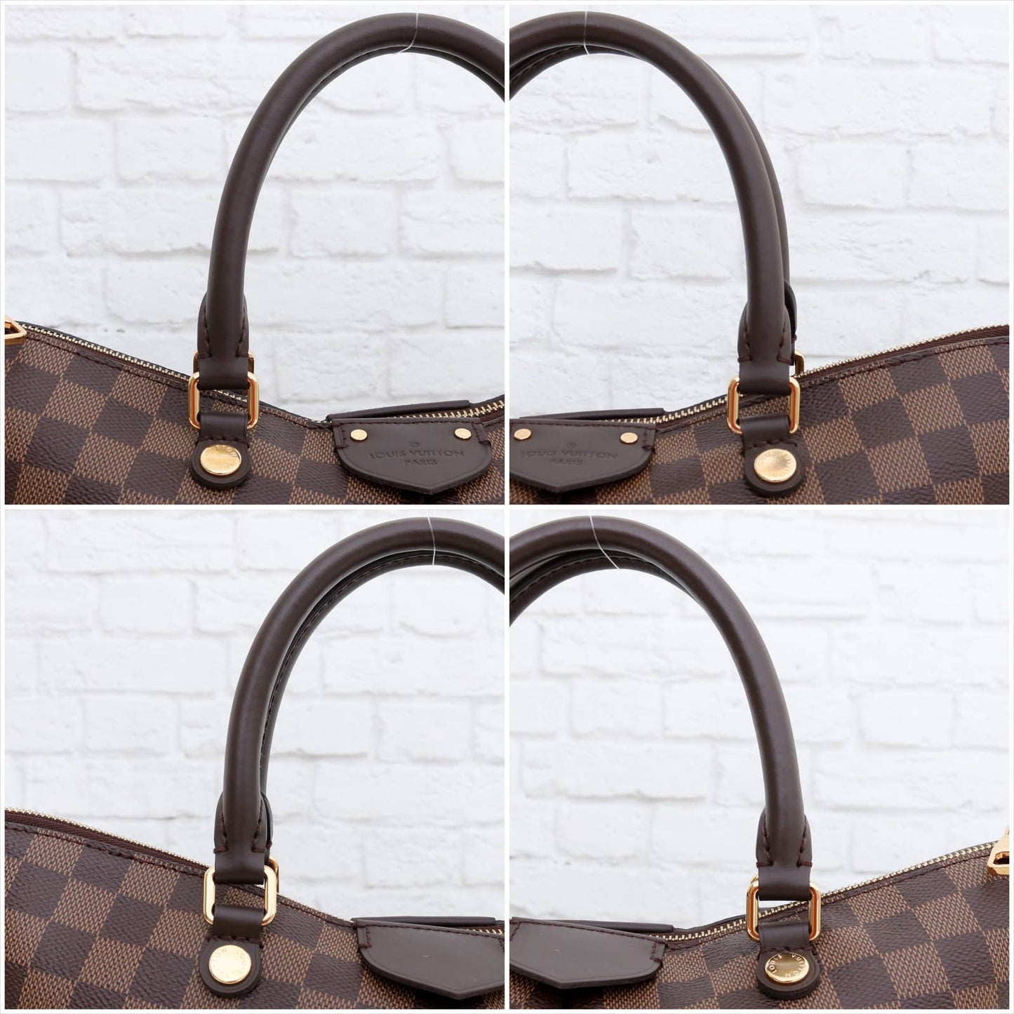 Louis Vuitton Siena MM Damier Ebene Crossbody Satchel Shoulder Bag