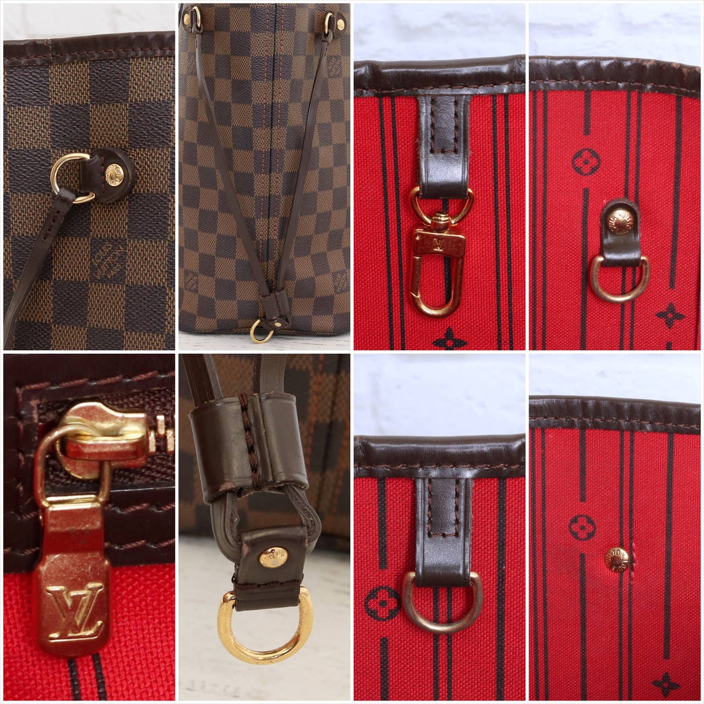 Louis Vuitton Neverfull MM Damier Ebene Tote