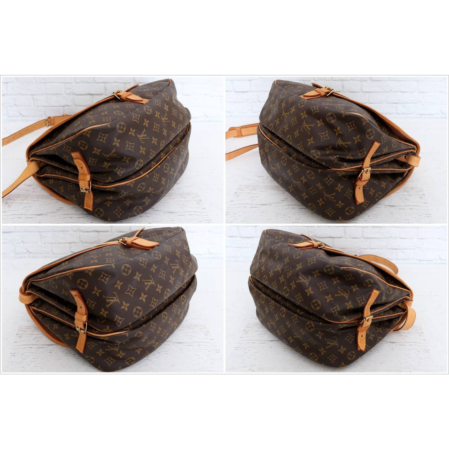 Louis Vuitton Saumur 35 Monogram Crossbody Canvas Messenger Purse Bag