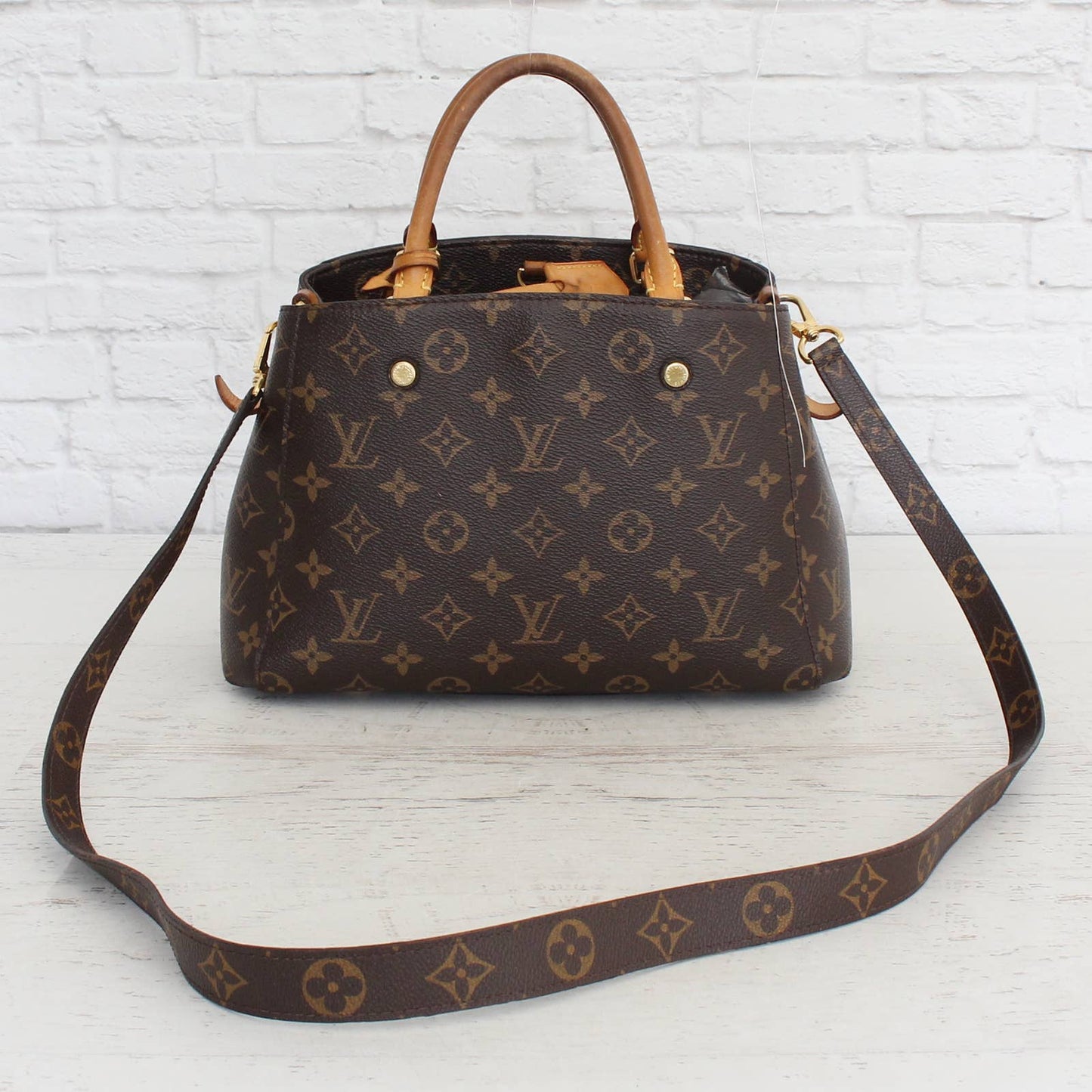 Louis Vuitton Montaigne BB Crossbody Satchel Monogram