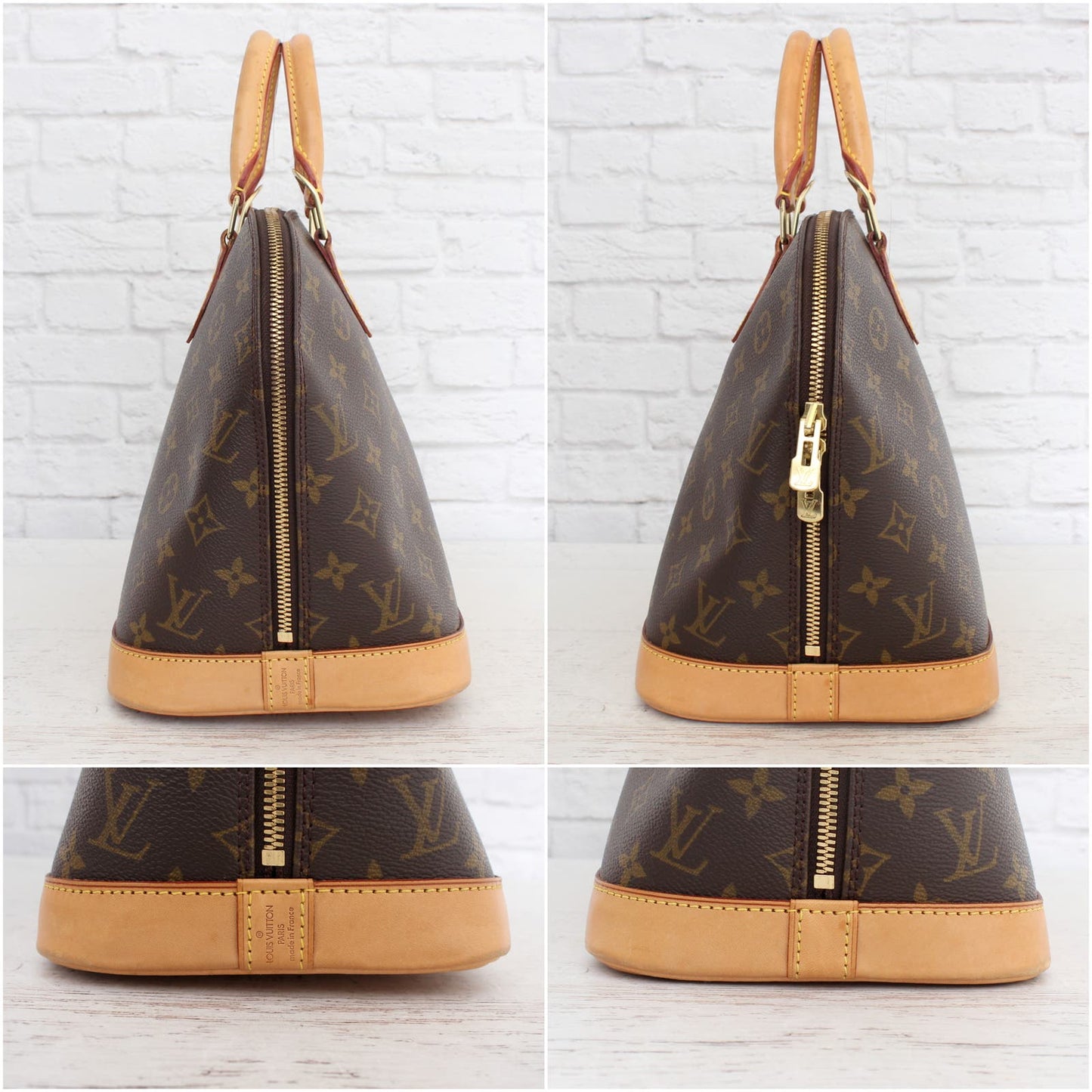 Louis Vuitton Alma MM Monogram Satchel Tote