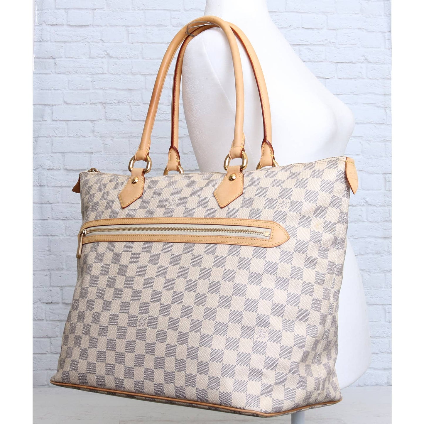 Louis Vuitton Saleya GM Damier Azur Tote & Shoulder Bag