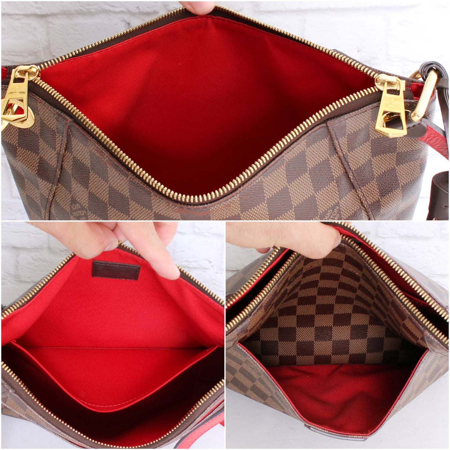 Louis Vuitton South Bank Besace Damier Ebene Crossbody