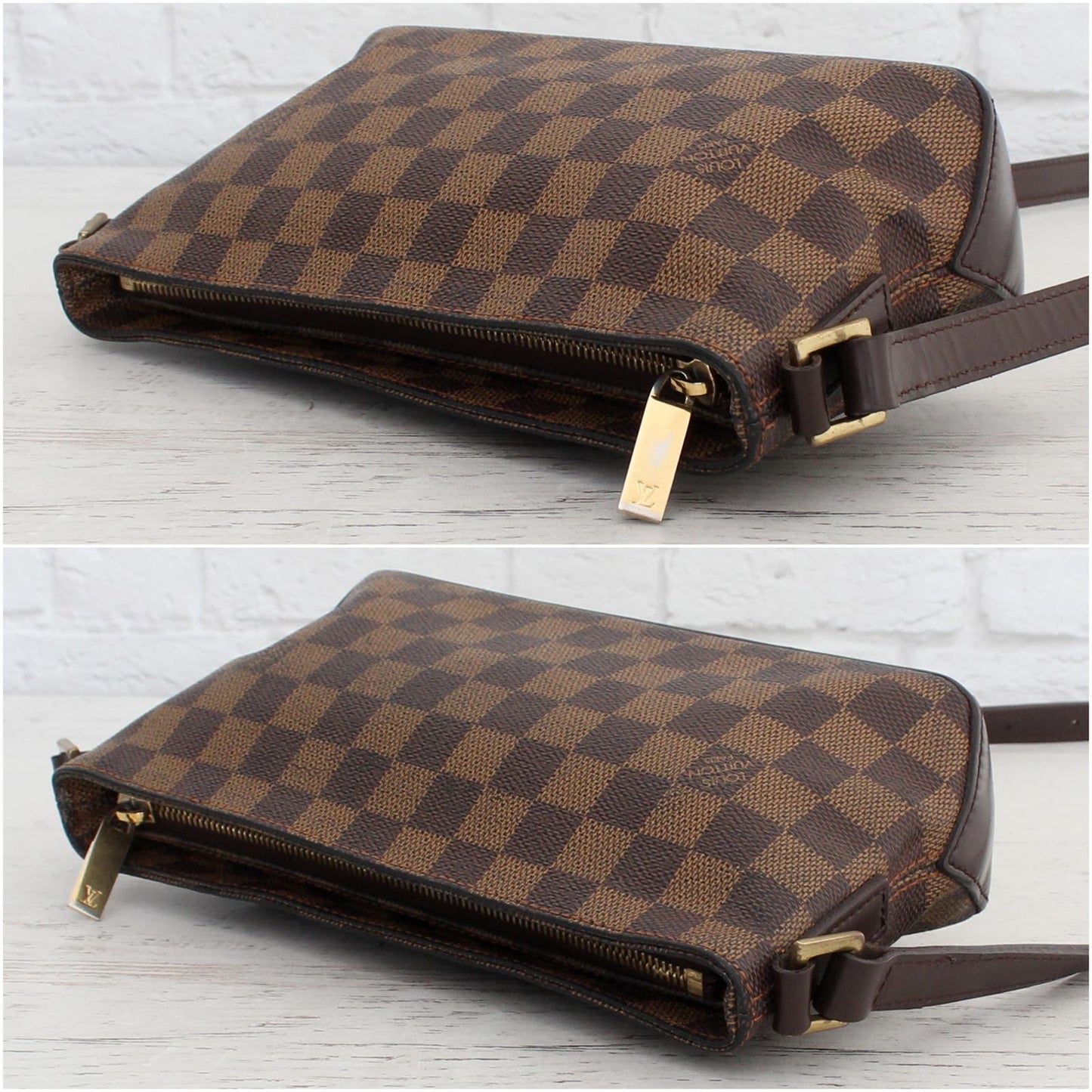 Louis Vuitton Trotteur Damier Ebene Crossbody & Shoulder Small Leather