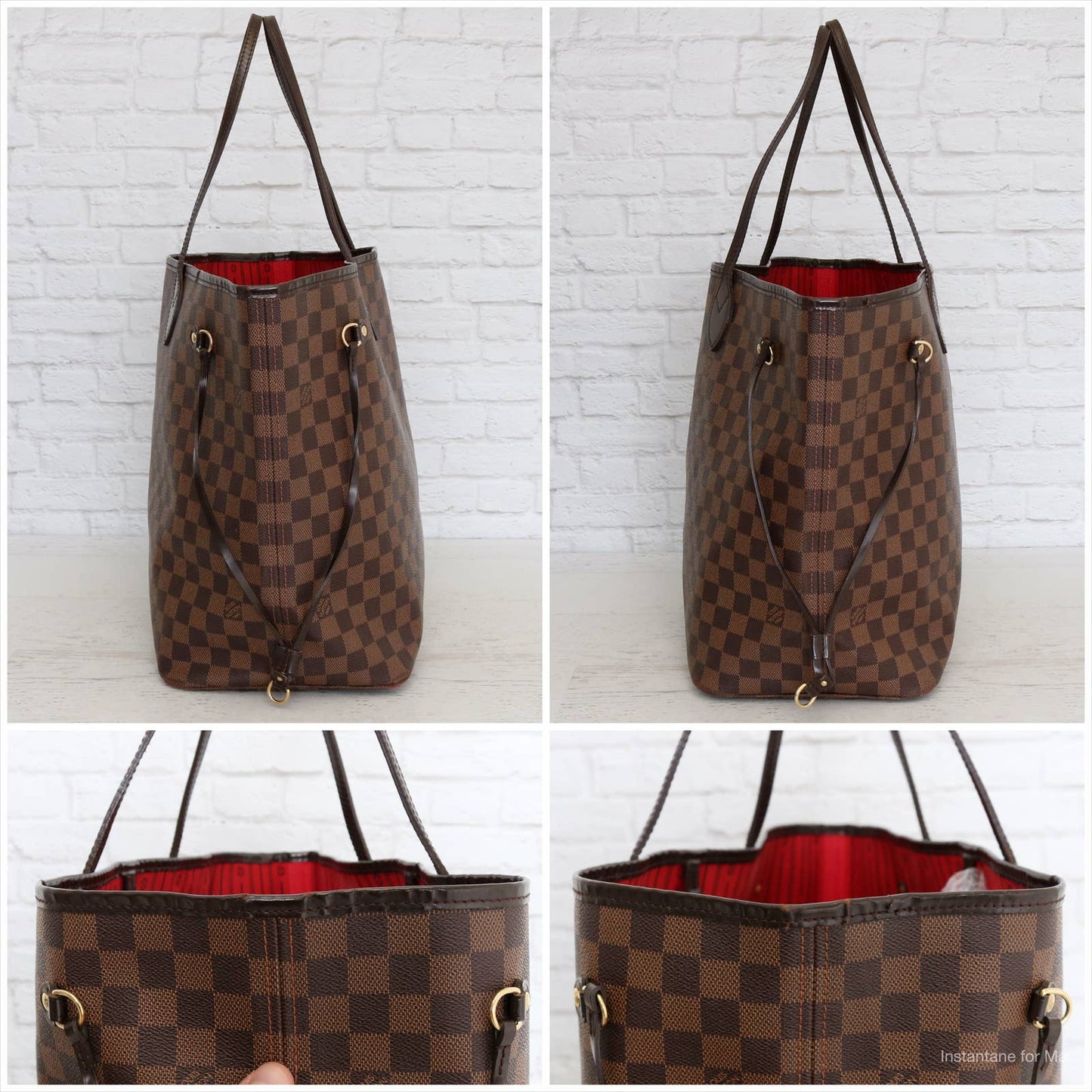 Louis Vuitton Neverfull GM Damier Ebene Large Tote