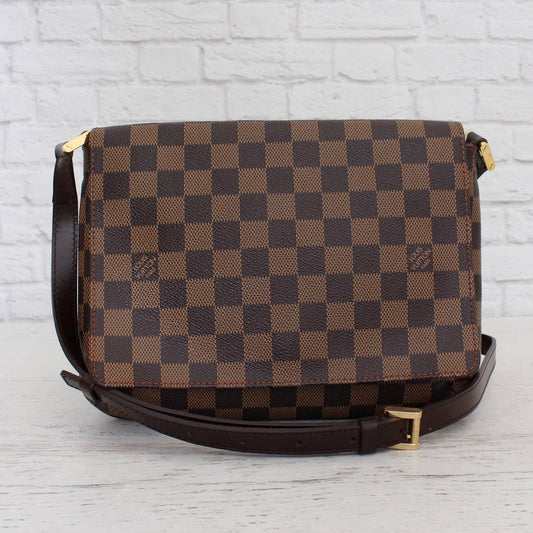 Louis Vuitton Musette Tango Damier Ebene Crossbody Long Strap