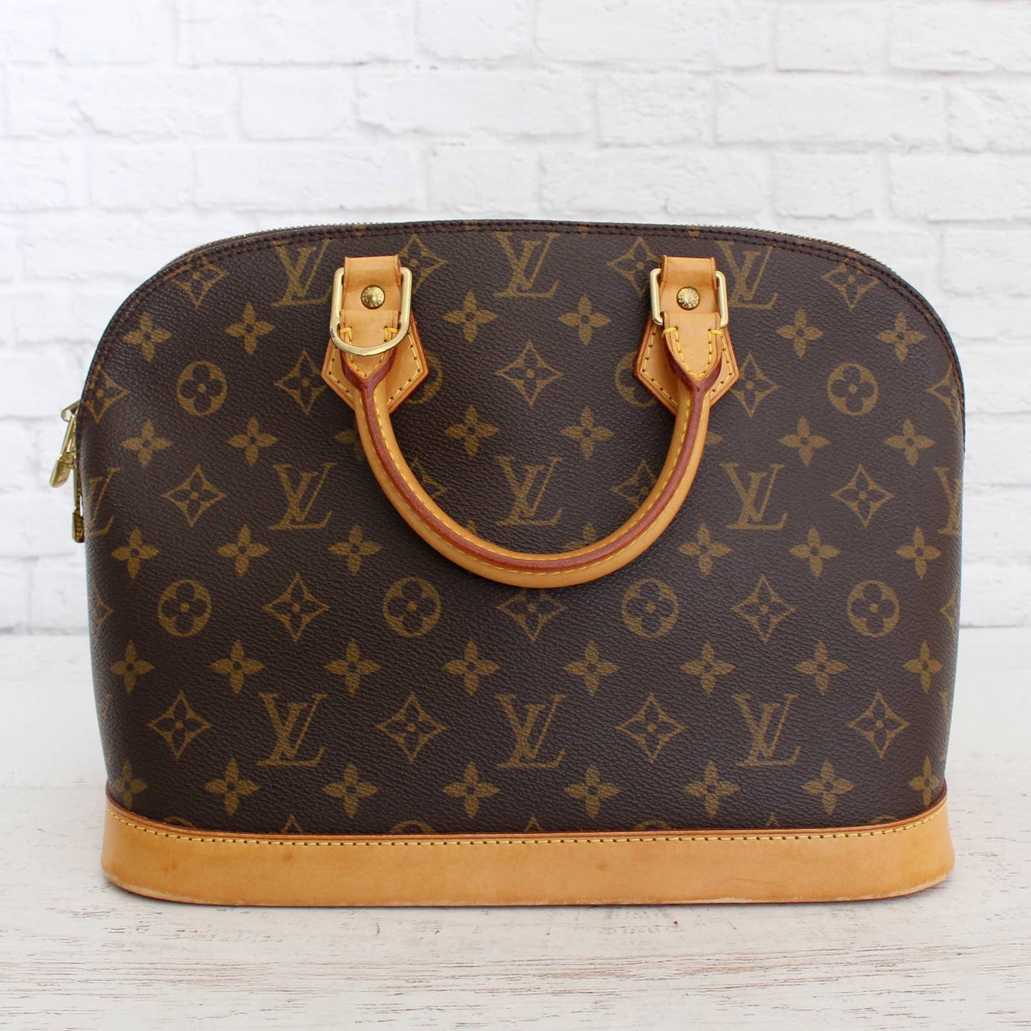 Louis Vuitton Alma MM Monogram Satchel