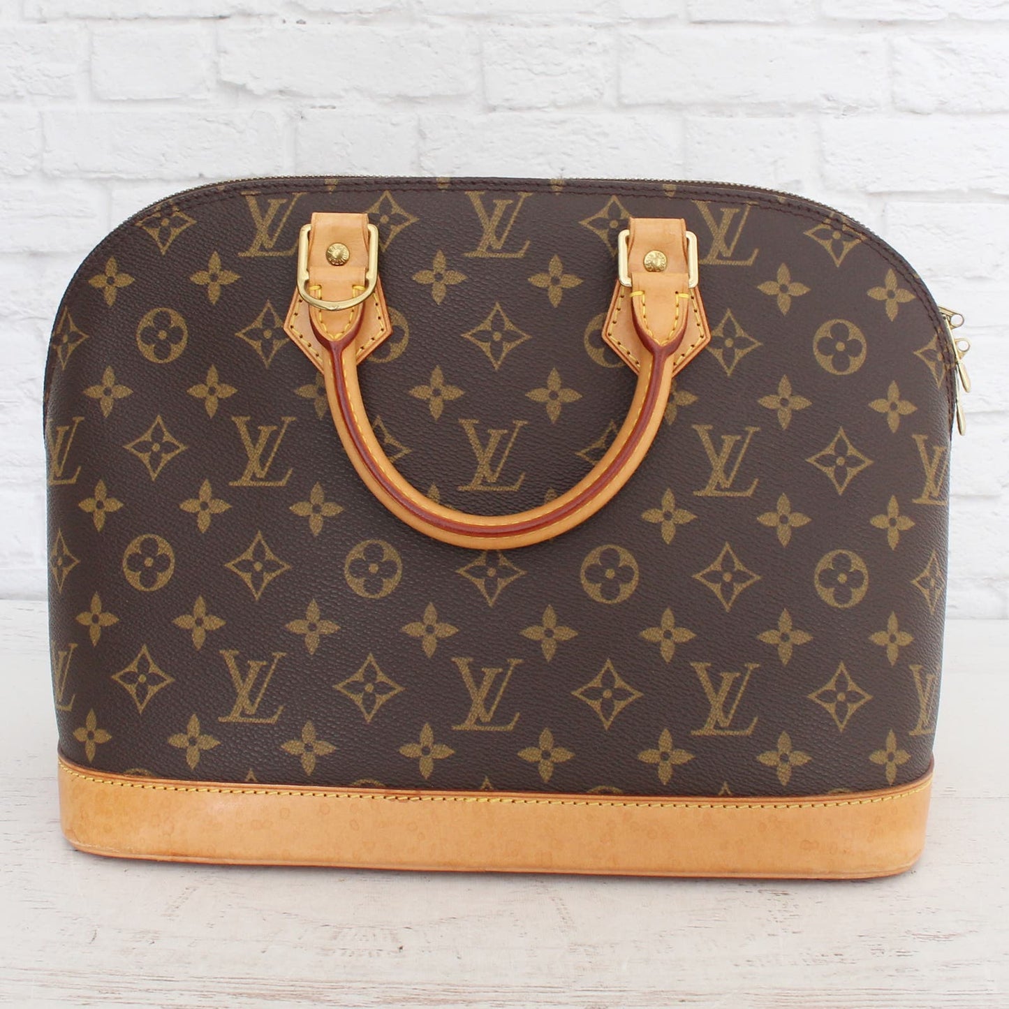 Louis Vuitton Alma MM Monogram Satchel