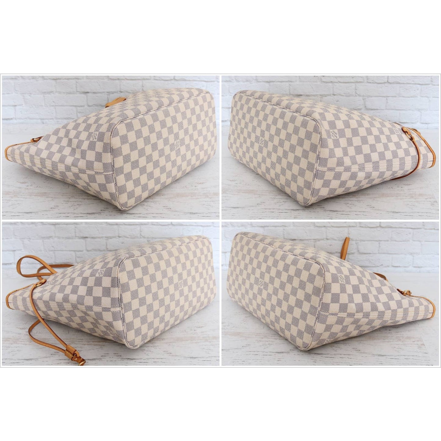 Louis Vuitton Neverfull MM Damier Azur Leather Tote