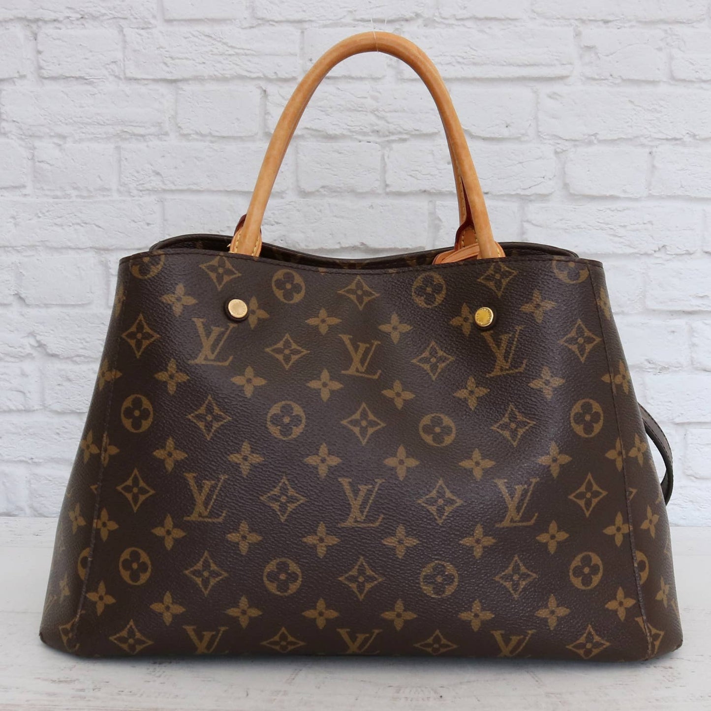 Louis Vuitton Montaigne MM Monogram Satchel & Shoulder Bag Dust Bag & Box