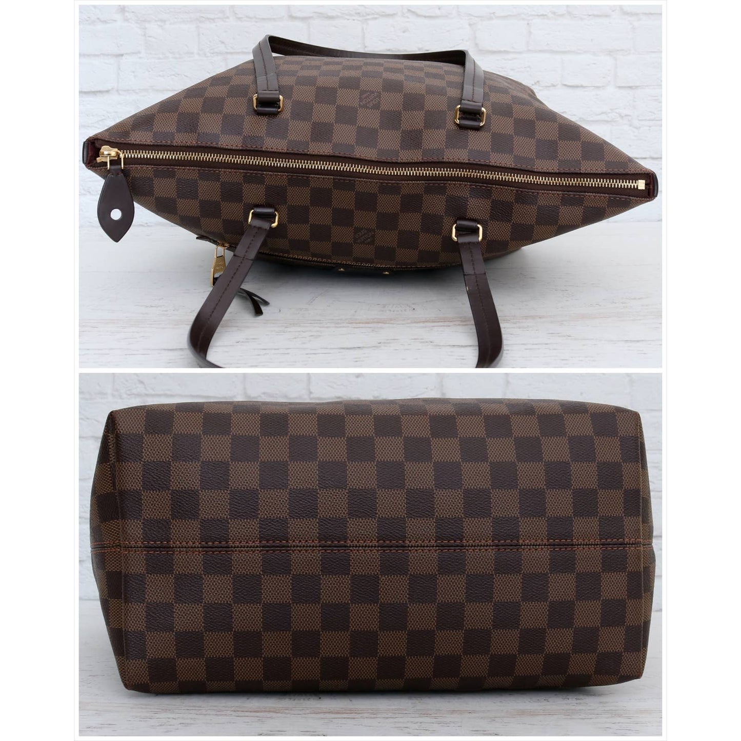 Louis Vuitton Iena MM Tote Damier Ebene Shoulder Bag