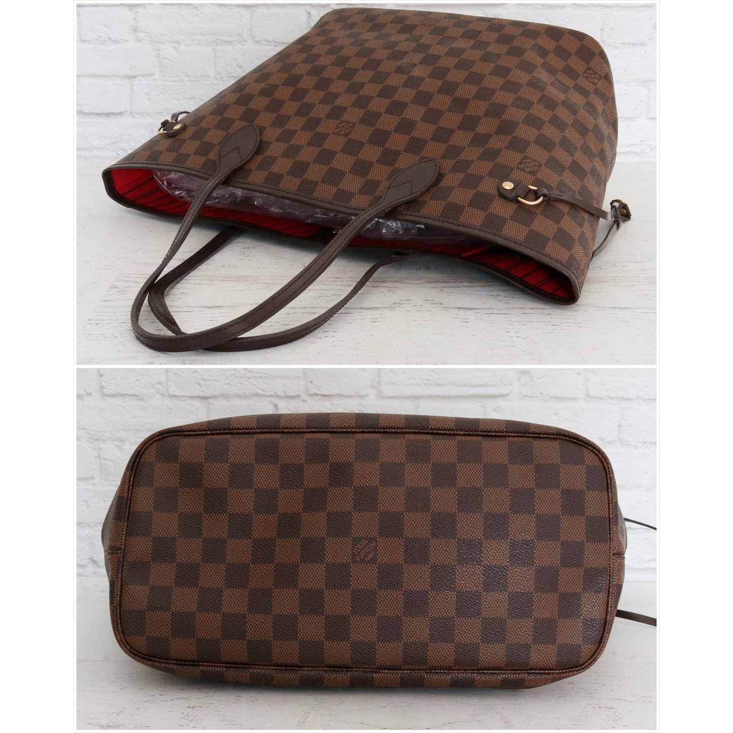 Louis Vuitton Neverfull MM with Pouch Damier Ebene Tote