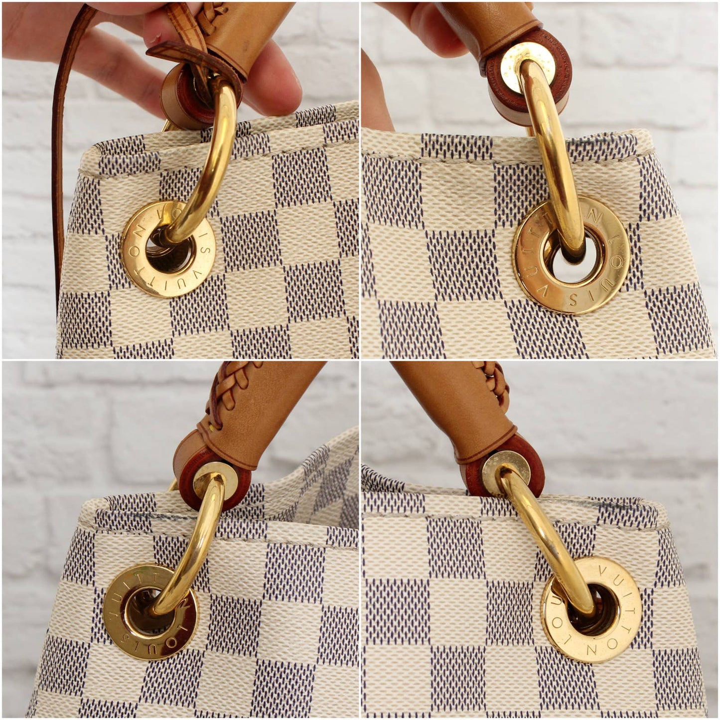 Louis Vuitton Artsy MM Damier Azur Large White Tote