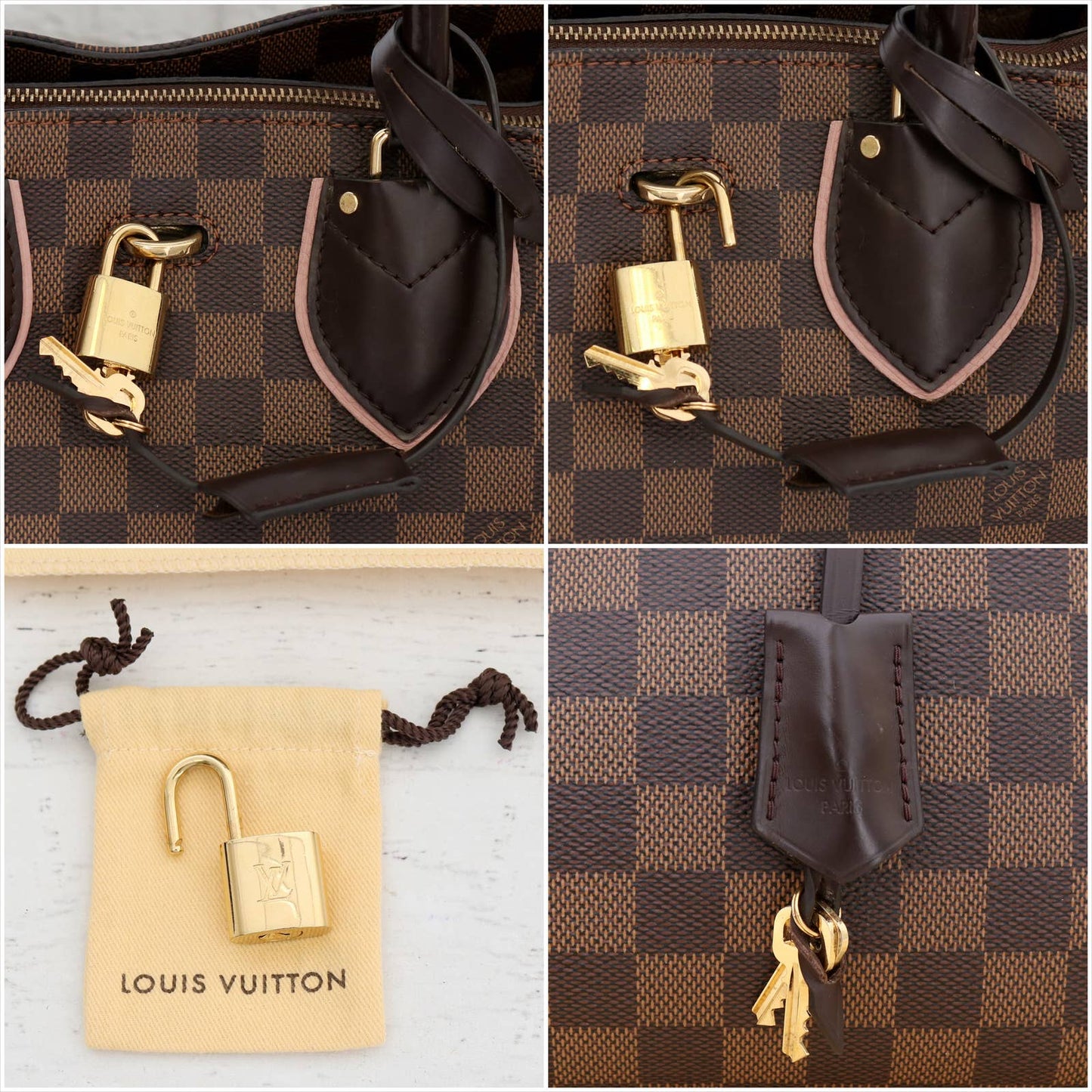 Louis Vuitton Normandy Magnolia Damier Ebene Satchel Shoulder Bag Zip