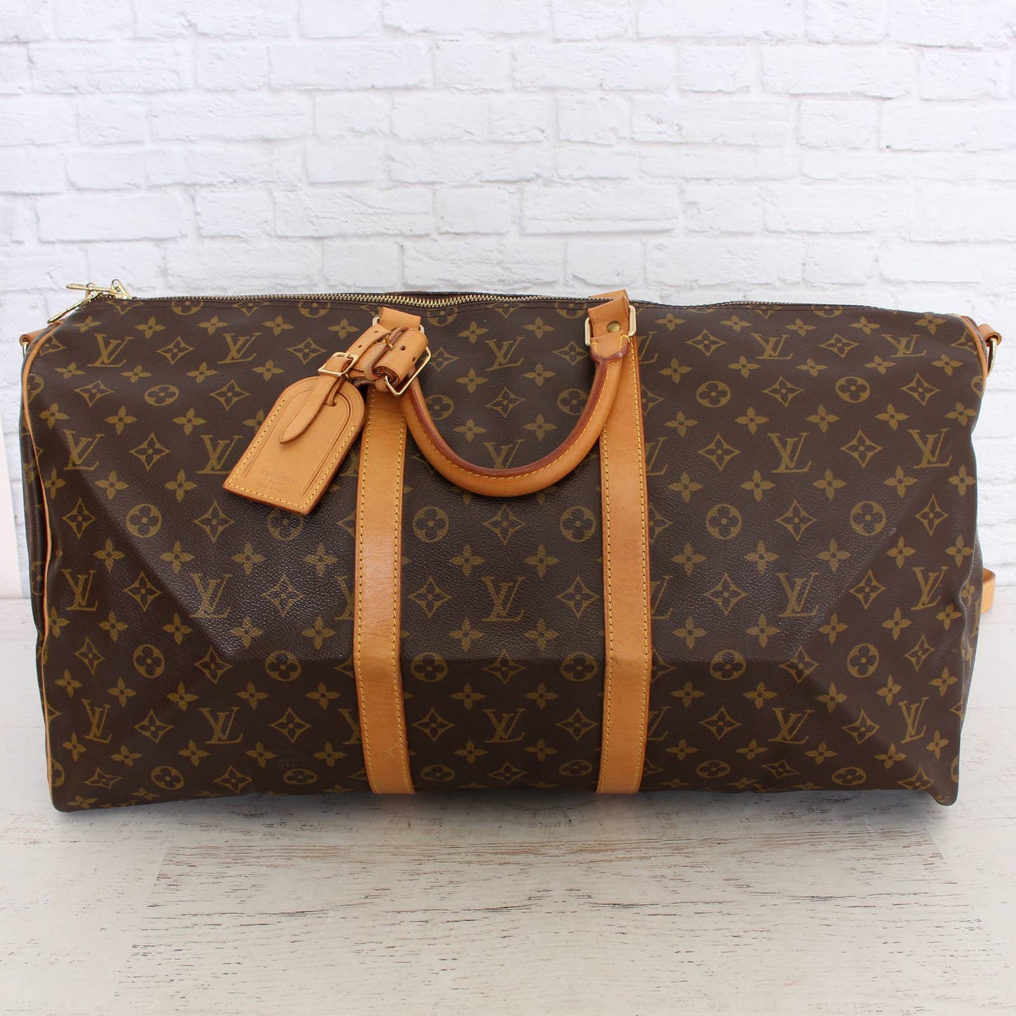 Louis Vuitton Keepall Bandouliere 55 Monogram Duffle Luggage Bag