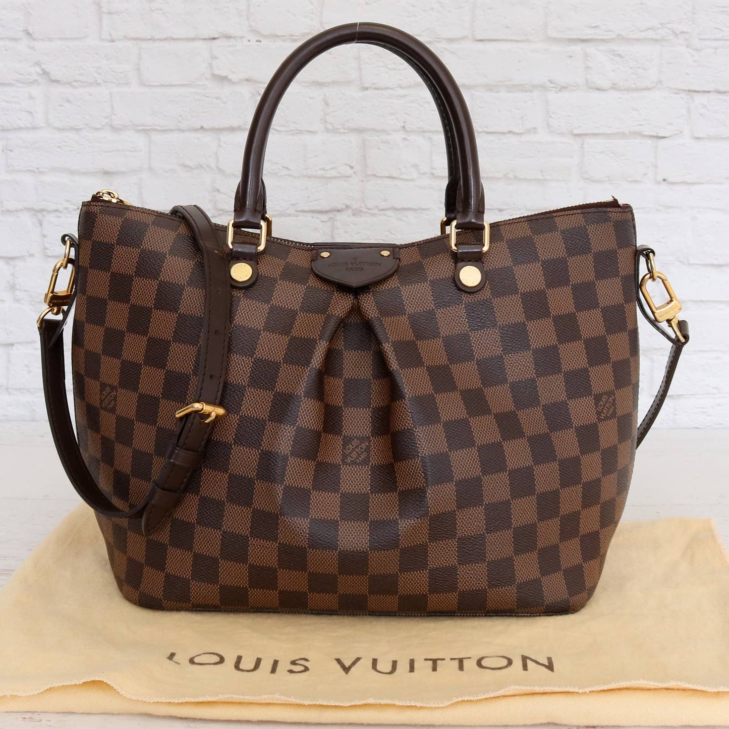 Louis Vuitton Siena PM Damier Ebene Crossbody Satchel