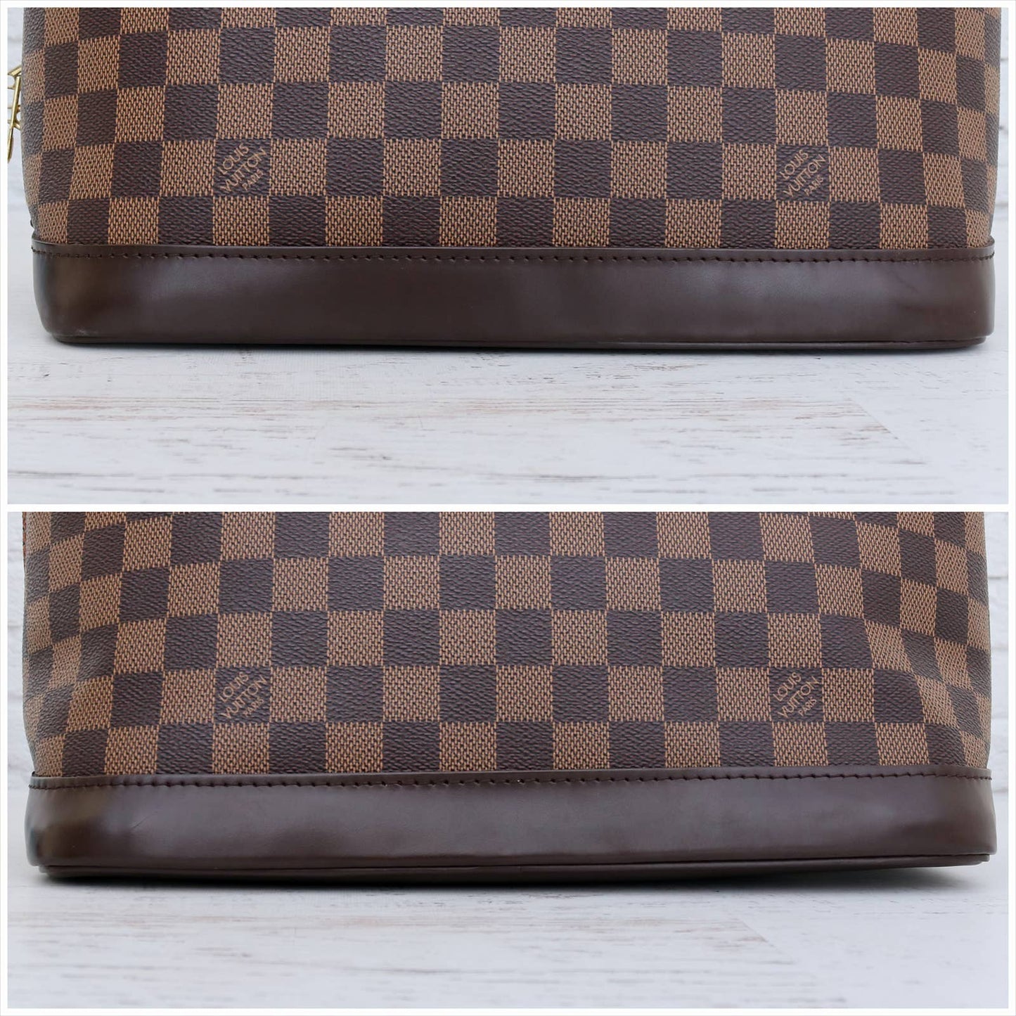 Louis Vuitton Alma MM Damier Ebene Satchel