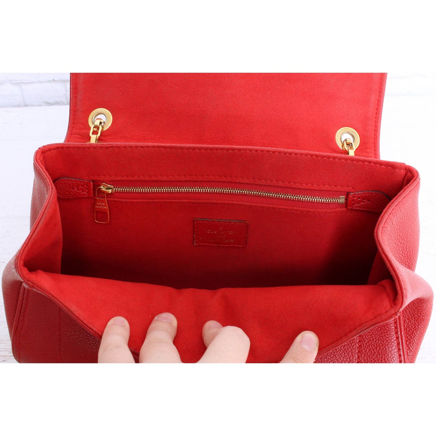 Louis Vuitton Saint Germain PM Empreinte Cerise Red Crossbody Shoulder