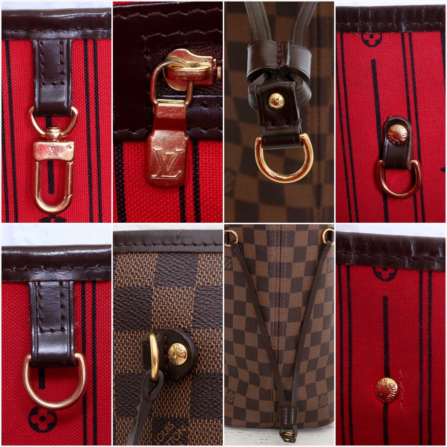 Louis Vuitton Neverfull MM Damier Ebene Tote