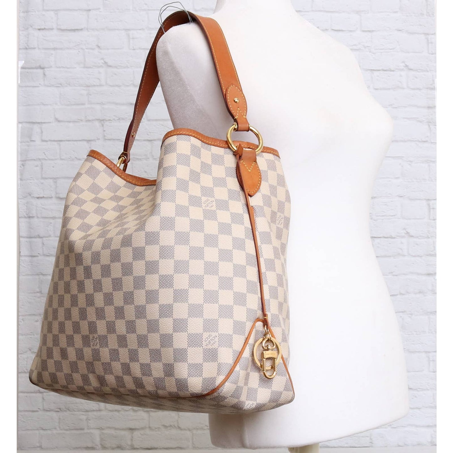 Louis Vuitton Delightful MM Damier Azur Tote with Box