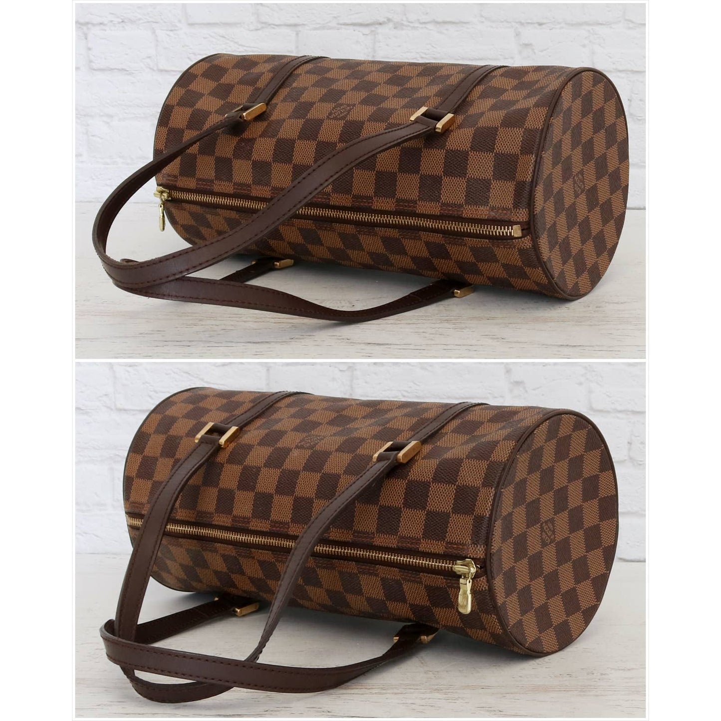 Louis Vuitton Papillon 30 Damier Ebene Satchel Purse