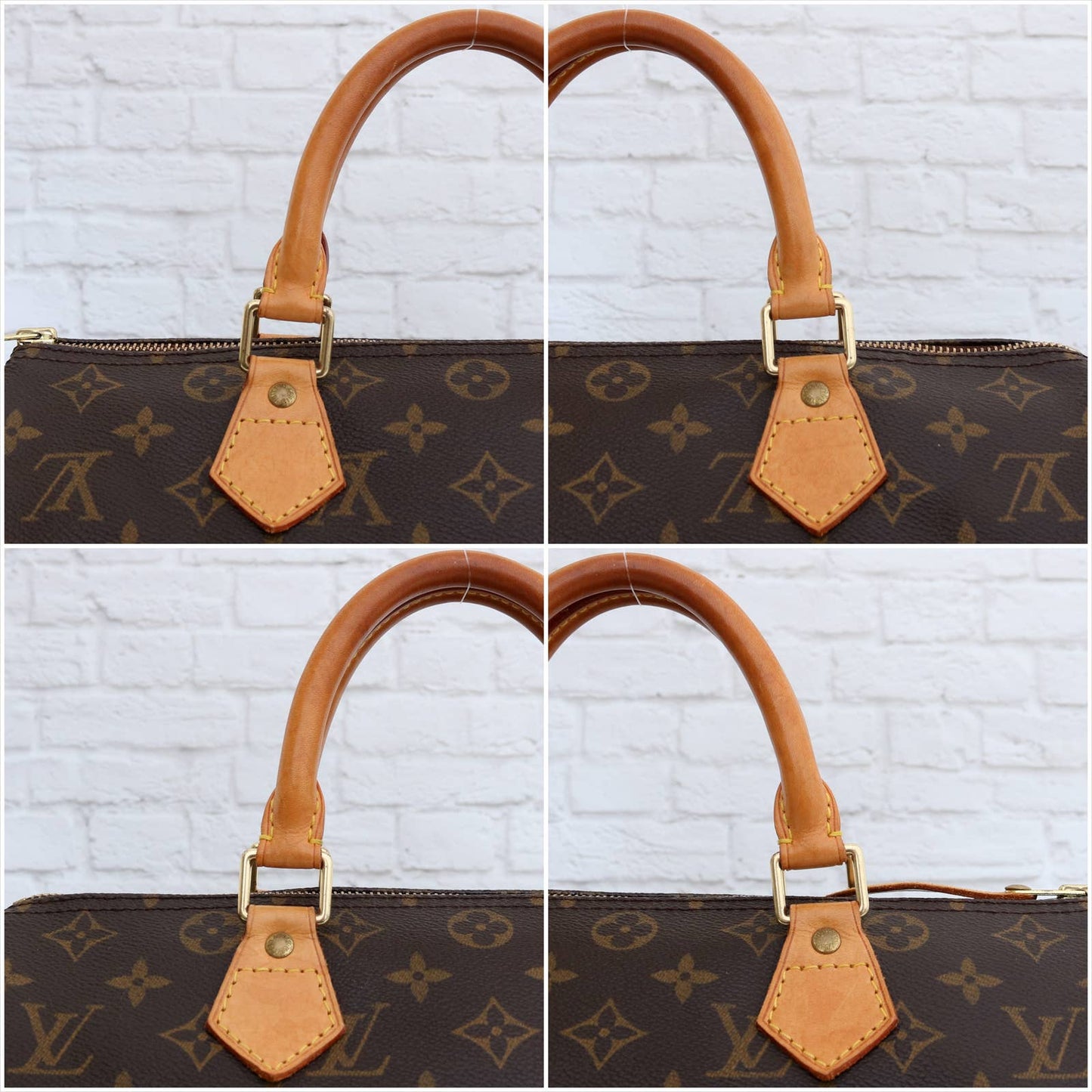 Louis Vuitton Speedy 30 Monogram Satchel Purse Brown Bag Handbag Large