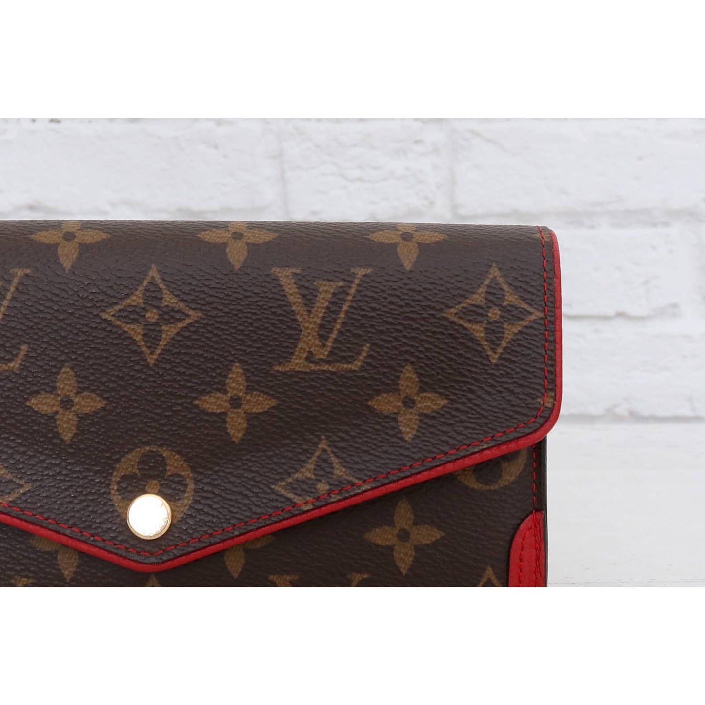 Louis Vuitton Sarah Retiro Wallet Monogram Leather Card Brown Women LV