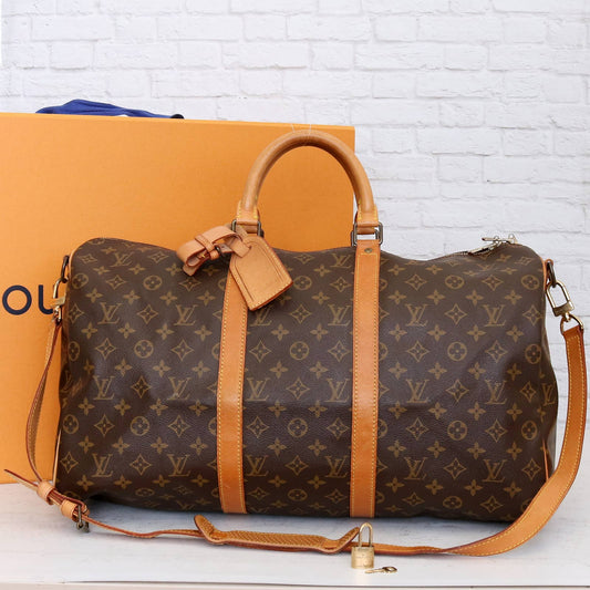 Louis Vuitton Keepall Bandouliere 50 Monogram Travel Duffle Bag