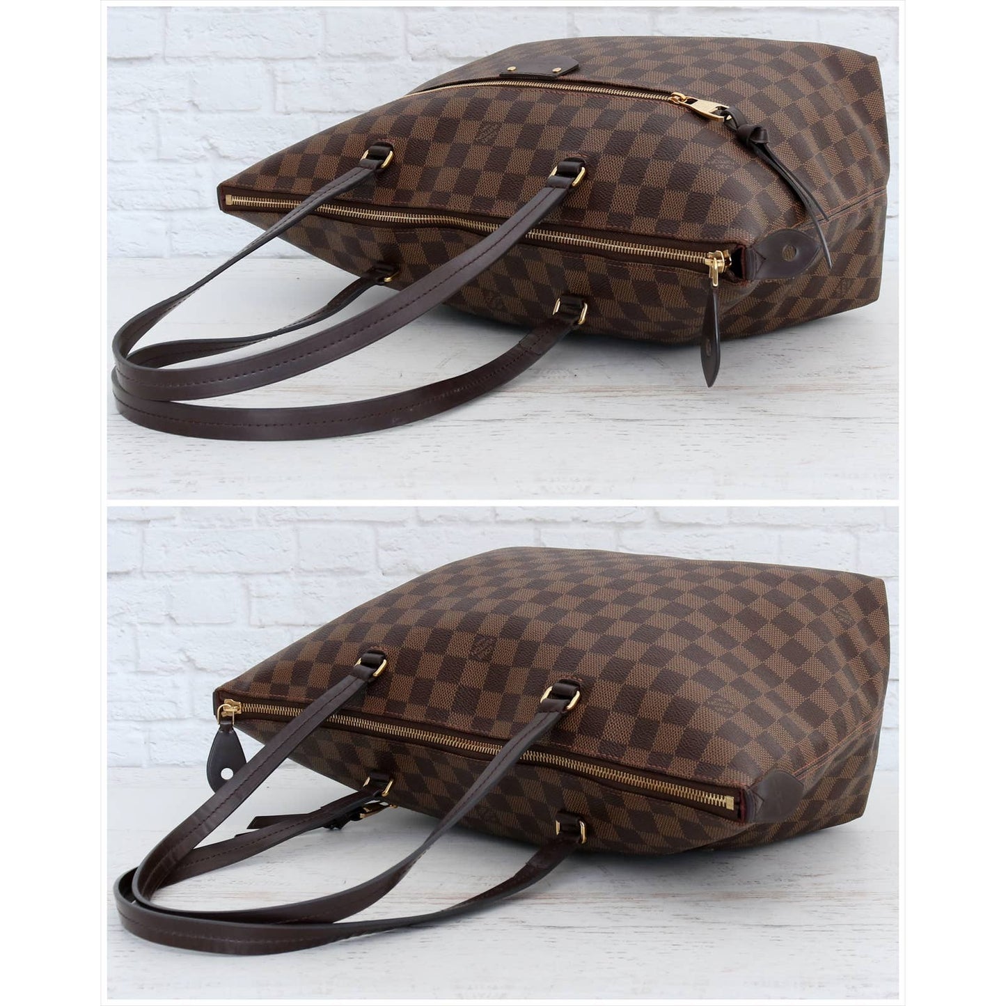 Louis Vuitton Iena MM Tote Damier Ebene Shoulder Bag