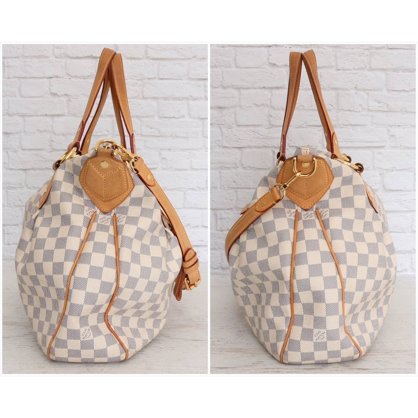 Louis Vuitton Evora MM Damier Azur Shoulder Bag