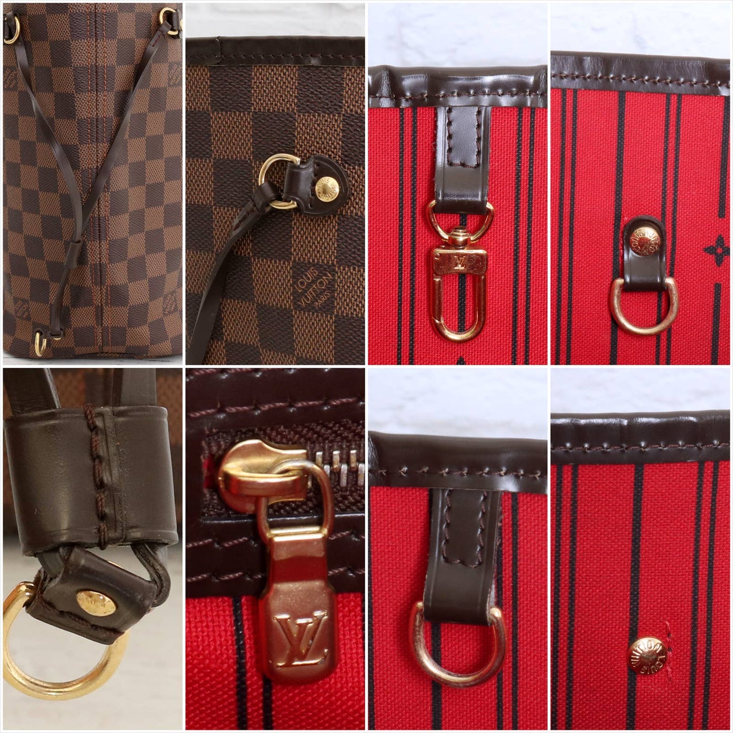 Louis Vuitton Neverfull MM Damier Ebene Tote