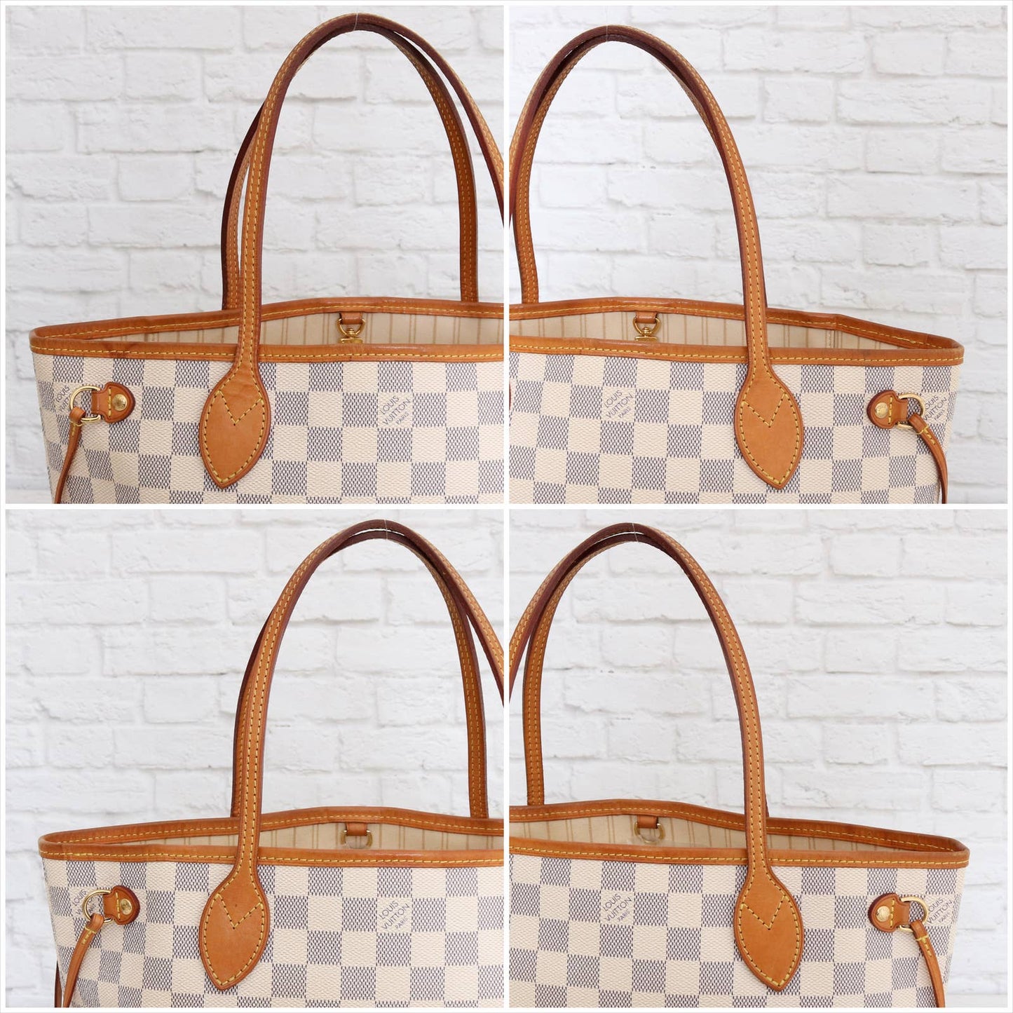 Louis Vuitton Neverfull PM with Pouch Damier Azur Small Tote