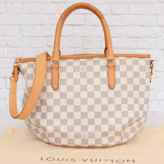 Louis Vuitton Riviera PM Damier Azur EXCELLENT Shoulder Bag Zip Purse