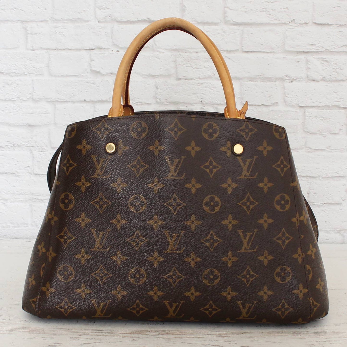 Louis Vuitton Montaigne MM Monogram Shoulder Bag Satchel Purse Strap