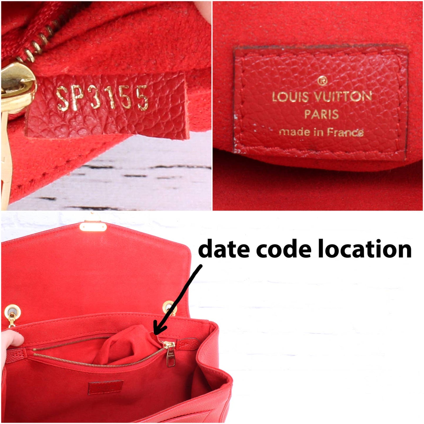 Louis Vuitton Saint Germain PM Empreinte Cerise Red Crossbody Shoulder