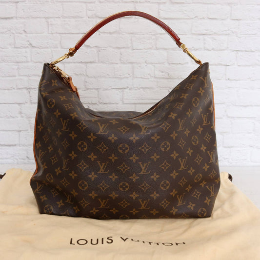 Louis Vuitton Sully MM Monogram Hobo Shoulder Bag  & Dust Bag