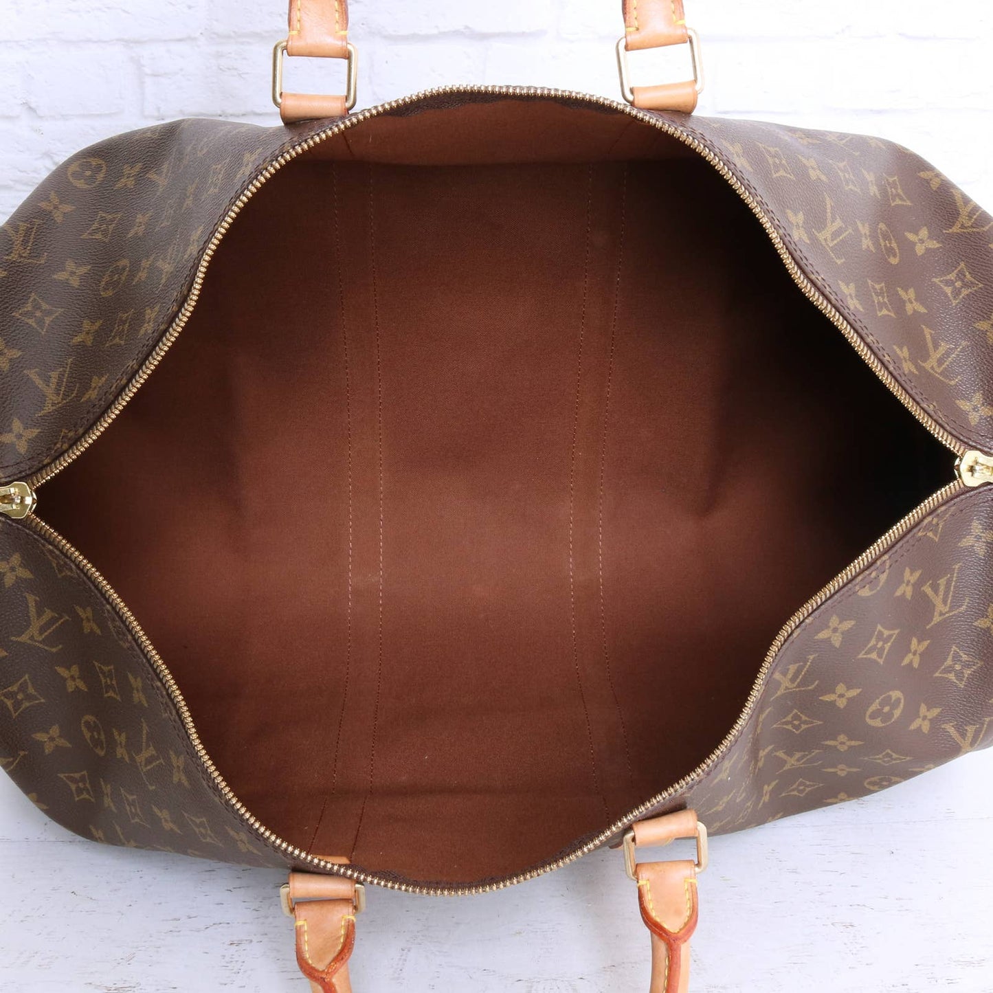 Louis Vuitton Keepall Bandoulière 55 Monogram Duffle Bag With Strap