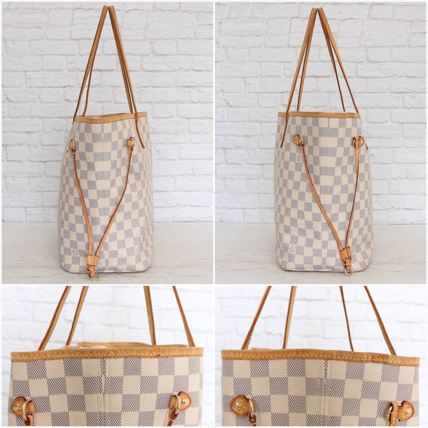 Louis Vuitton Neverfull MM Damier Azur Tote