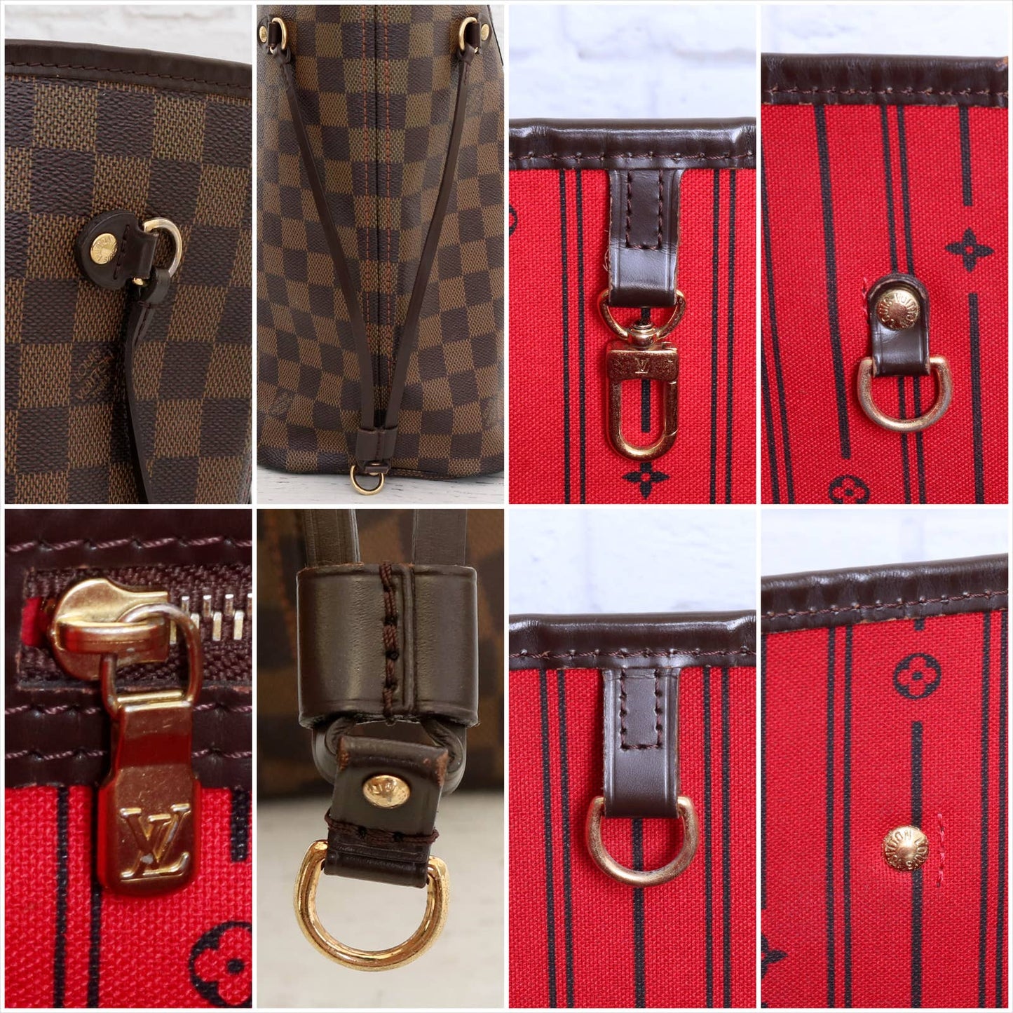 Louis Vuitton Neverfull MM Damier Ebene Tote