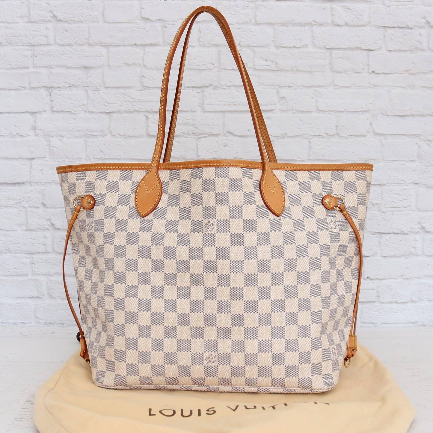 Louis Vuitton Neverfull MM Damier Azur Tote