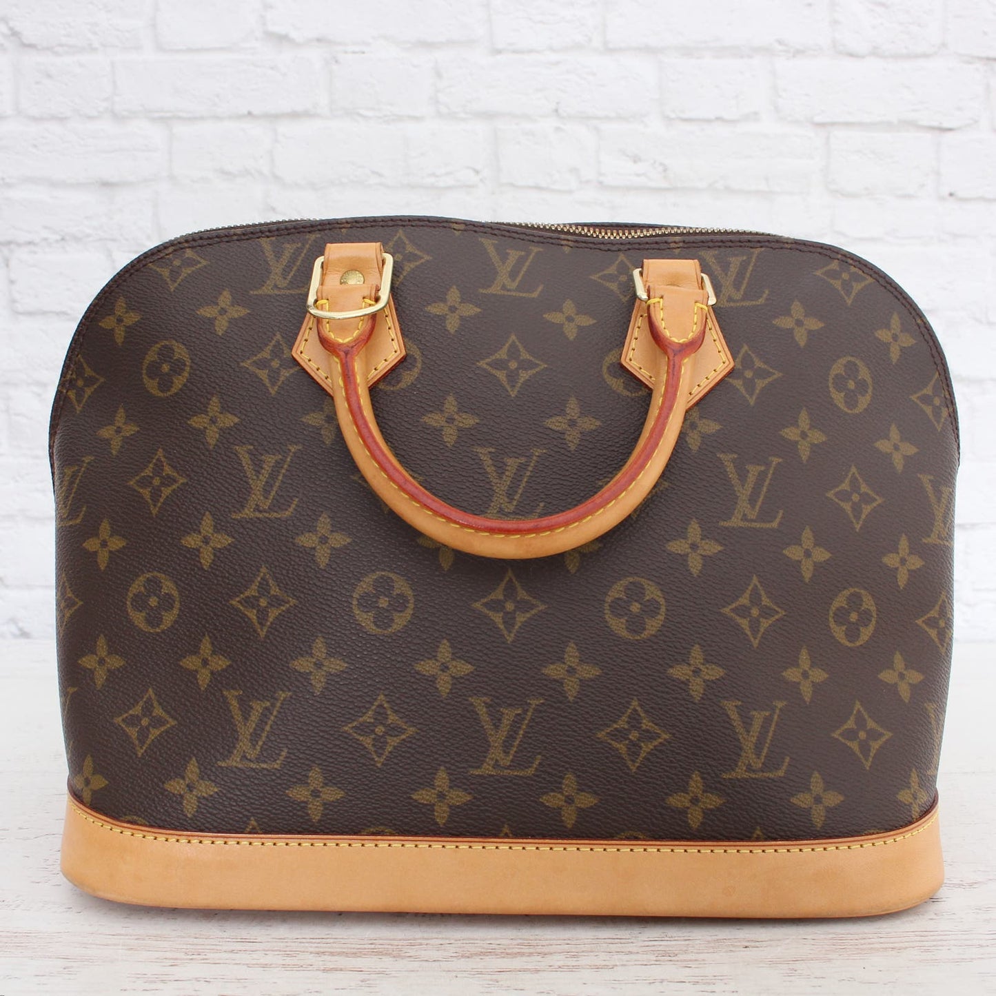 Louis Vuitton Alma MM Monogram Satchel Tote